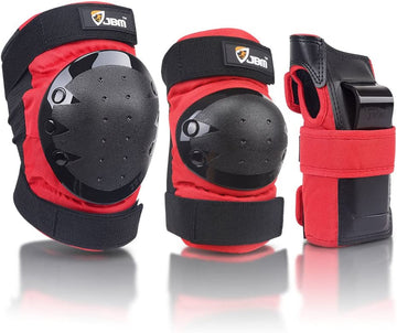 JBM Adult/Child Knee Pads Elbow Pads Wrist Guards 3 in 1 Protective Gear Set for Multi Sports Skateboarding Inline Roller Skating Cycling
