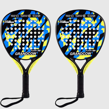 GRANDCOW Tennis Paddle Racket Padel Carbon Fiber Surface with EVA Memory Flex Foam Core