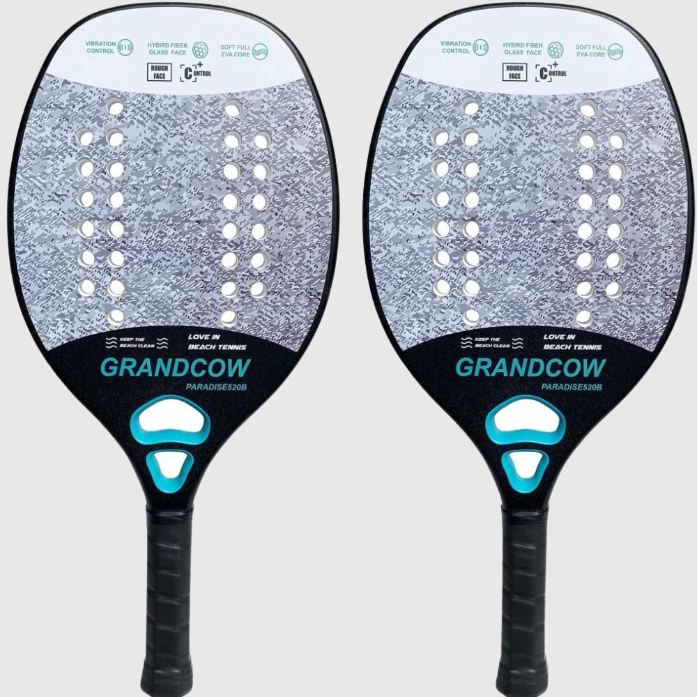 Beach Tennis Racket Paddle Rough Face Carbon Fiber Frame with EVA Core