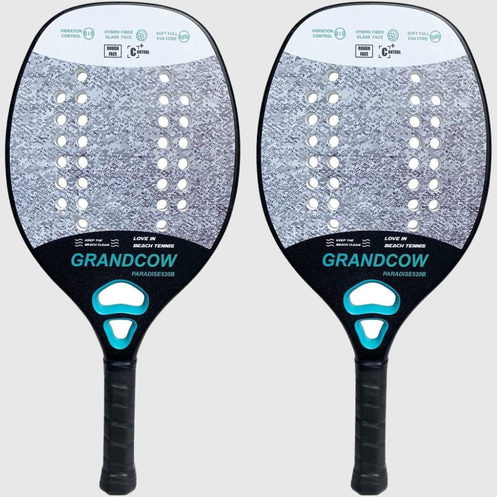 Beach Tennis Racket Paddle Rough Face Carbon Fiber Frame with EVA Core