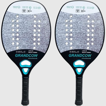 Beach Tennis Racket Paddle Rough Face Carbon Fiber Frame with EVA Core