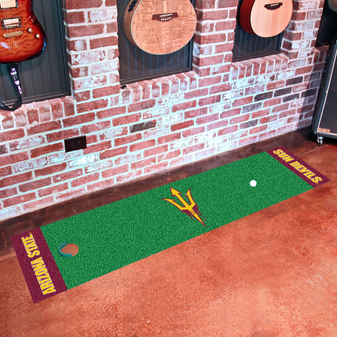 Arizona State Sun Devils 18'' x 72'' Team Logo Golf Putting Green Mat - Green