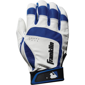 Franklin Kids' Shok-Sorb Neo Batting Gloves White/Royal, Large - Batting Gloves at Academy Sports