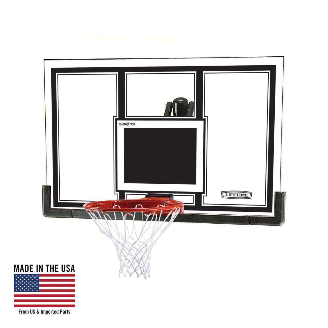 Lifetime 54 In. Shatterproof Backboard and Rim Basketball Combo, 71526