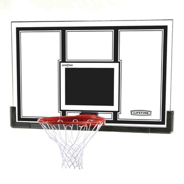 Lifetime 54 In. Shatterproof Backboard and Rim Basketball Combo, 71526