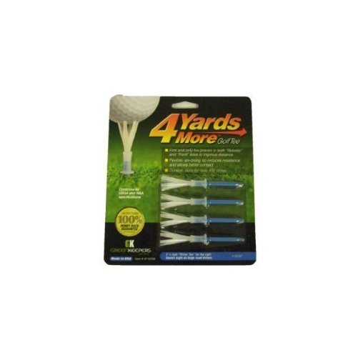 4 Yards More Plastic Golf Tees 3 1/4 in. Pack of 4 - Blue