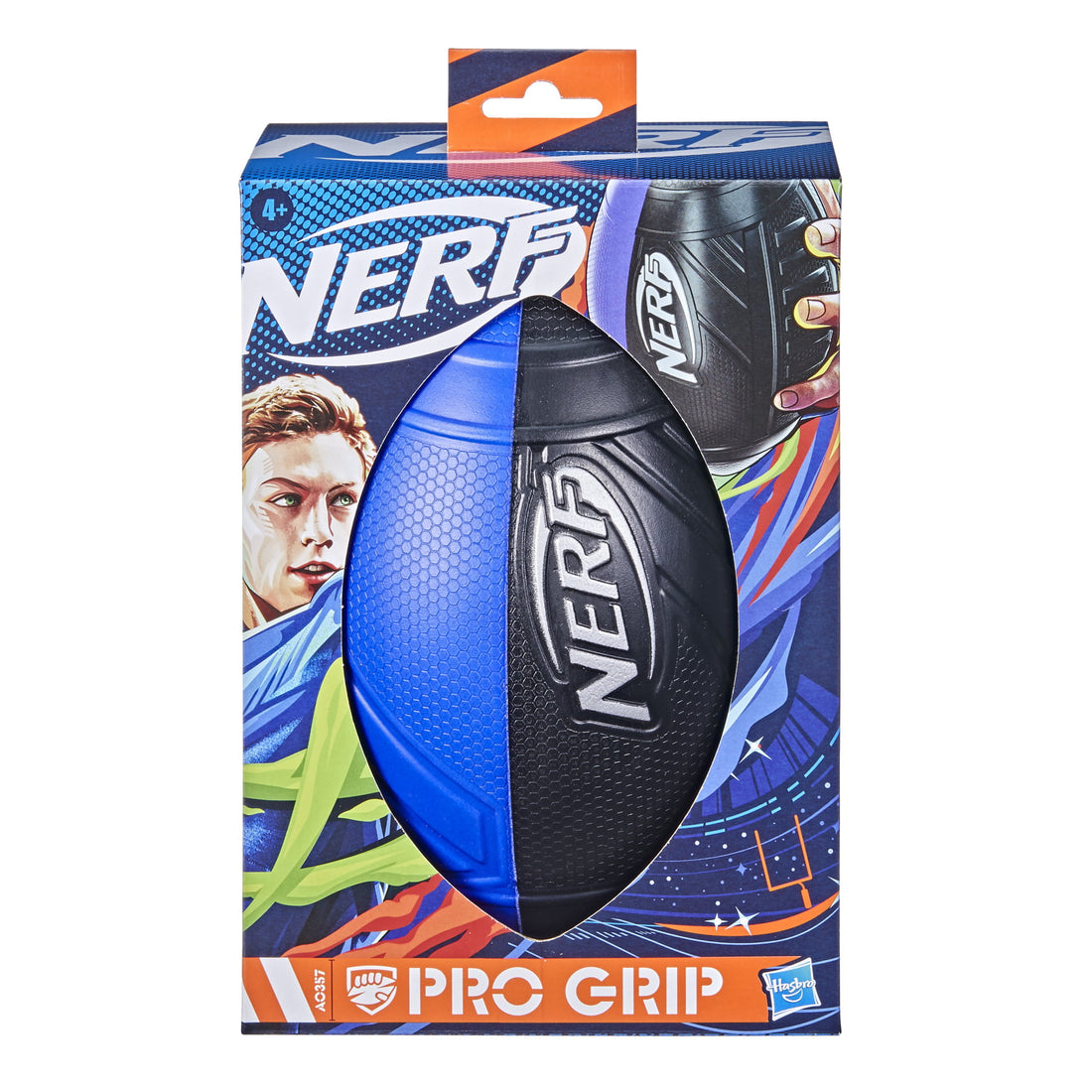 Nerf Pro Grip Classic Foam Football, Easy to Catch and Throw