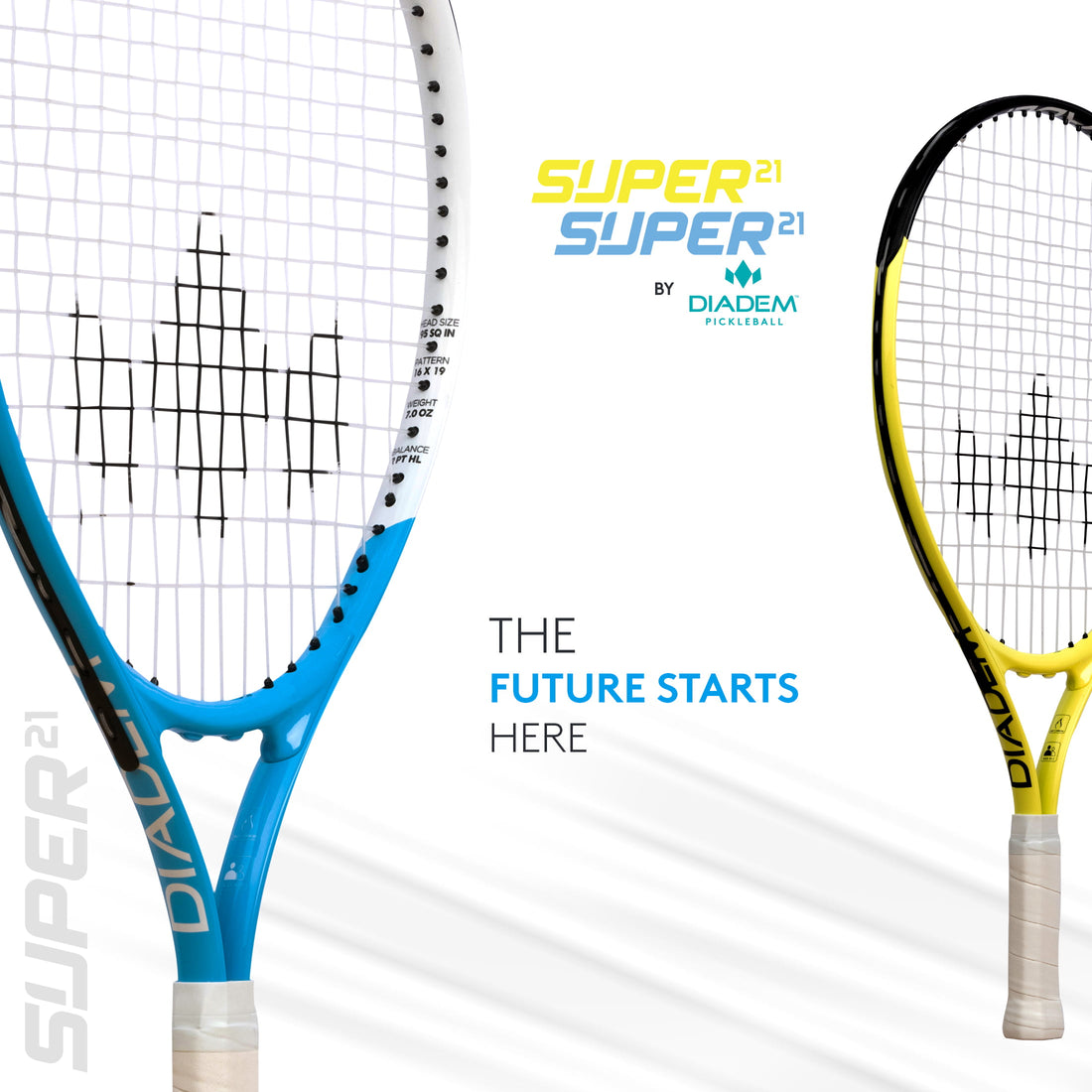 Diadem Sports Super 21" Blue Junior Tennis Racket,Strung, 7oz, Ages 6-8