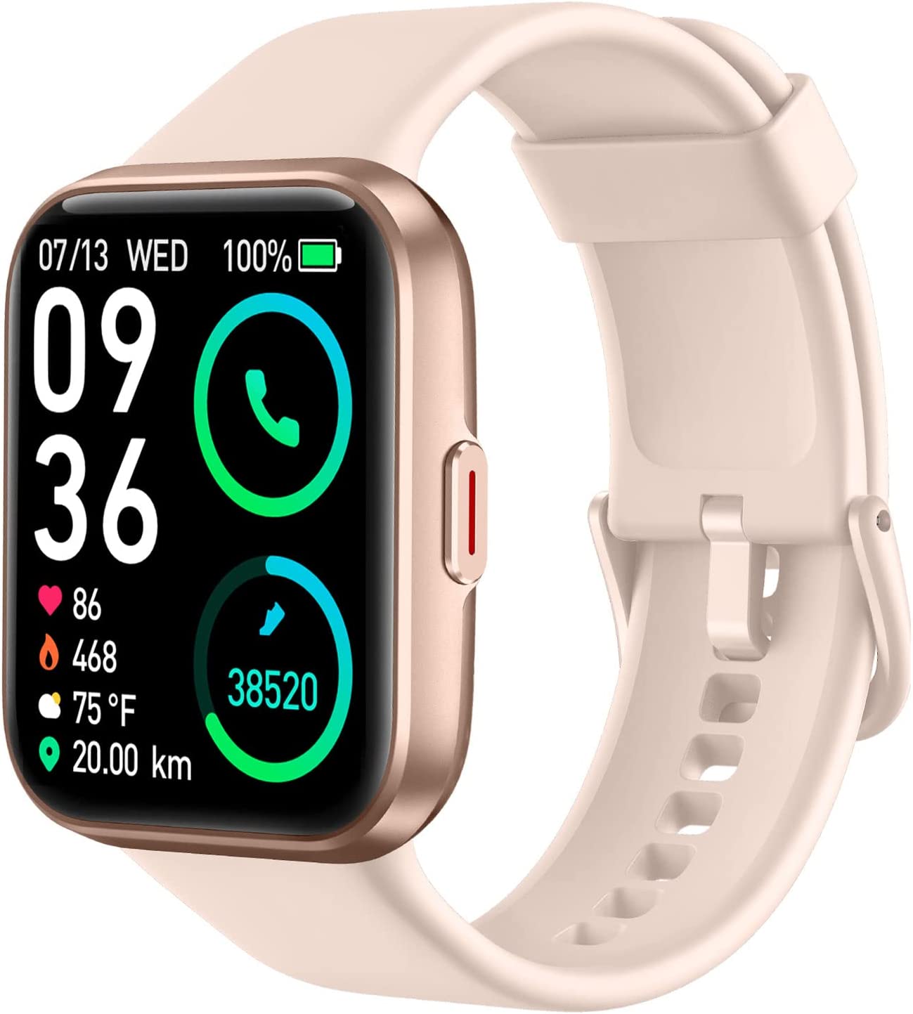 SKG Smartwatch with Alexa Built-in & Bluetooth,1.69" Fitness Tracker with IP68 Waterproof, 60+ Sports, Heart Rate SpO2 Monitor, V7 Pro