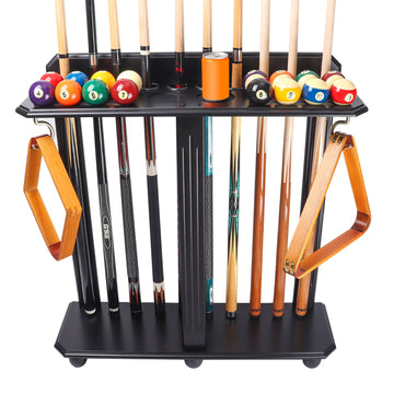 GSE Games & Sports Expert Floor Stand Billiard Pool Cue Racks - Black