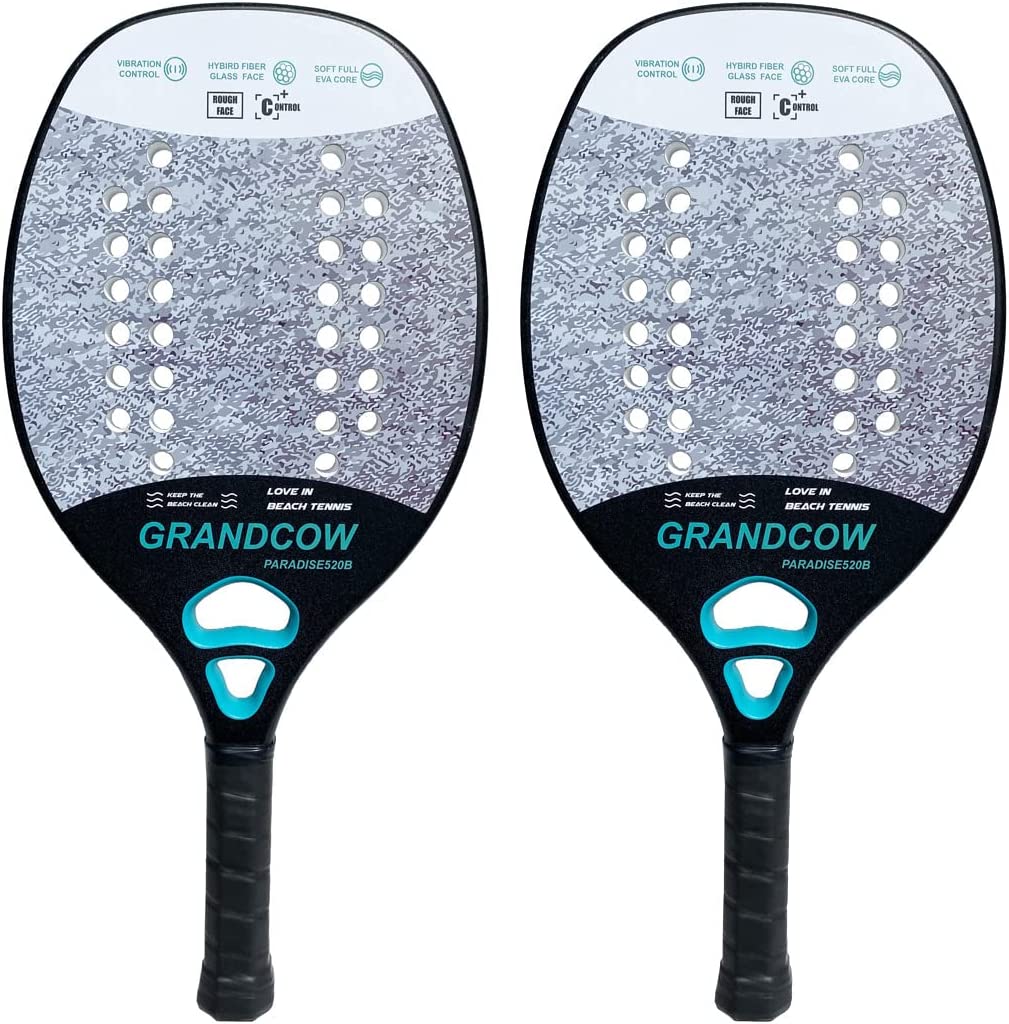 Beach Tennis Racket Paddle Rough Face Carbon Fiber Frame with EVA Core