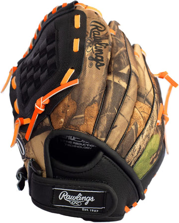 Rawlings Playmaker Camo Kids Baseball Glove for Kids 5-8 - TBall Glove – 10, 10.5, 11 Inch