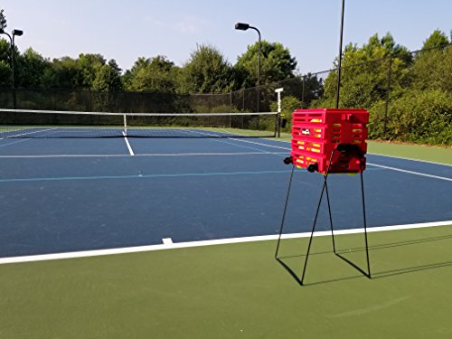 Tourna Ball port Deluxe Tennis Ball Pickup with Wheels - Red