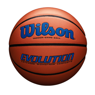 Wilson Evolution Indoor Game Basketball, Royal, Official Size - 29.5"