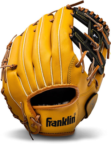 Franklin Sports Baseball + Softball Gloves - Field Master Adult + Youth Baseball + Softball Gloves - Right Hand + Left Hand Gloves - Infield + Outfield Mitts - Multiple Sizes + Colors