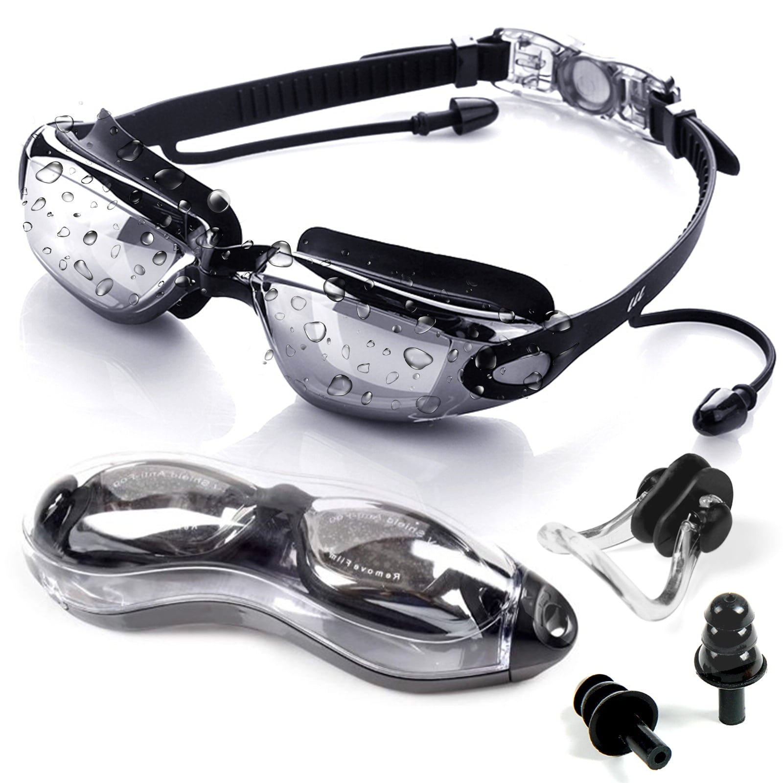 Swim Goggle, Professional Anti Fog UV Protection No Leaking Lens, Comfortable Wearing Waterproof Swimming Goggle, Suitable for Adults, Men, Women