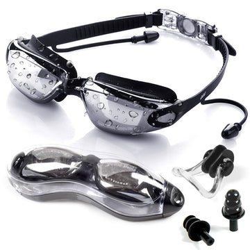 Swim Goggle, Professional Anti Fog UV Protection No Leaking Lens, Comfortable Wearing Waterproof Swimming Goggle, Suitable for Adults, Men, Women