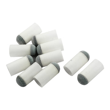 Unique Bargains Plastic Pool Snooker Billiard Cue Stick Slip Push On Tips Gray 0.5" Dia 10pcs