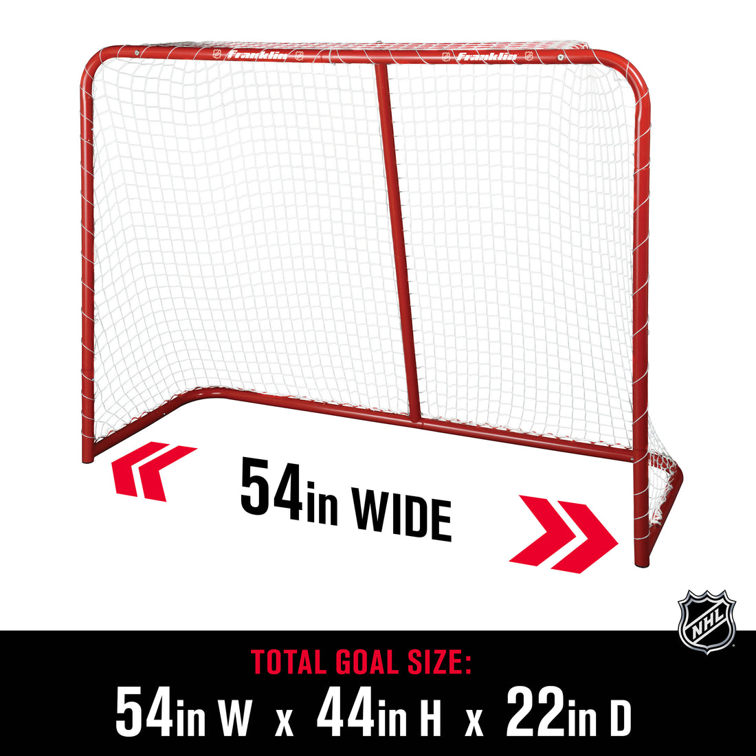 Franklin Sports Street Hockey Goal - Steel Outdoor Hockey Net - 54"