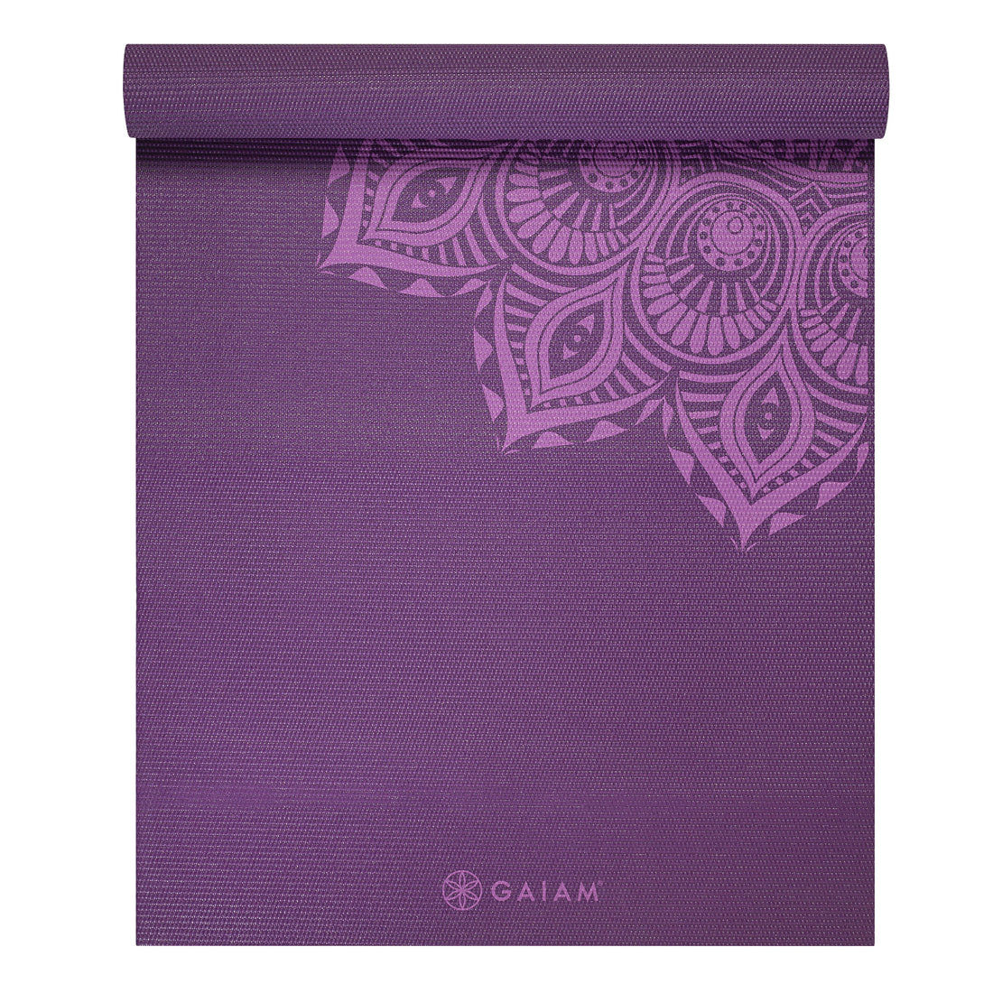 Gaiam Premium Print Yoga Mat, Purple Mandala, 6mm