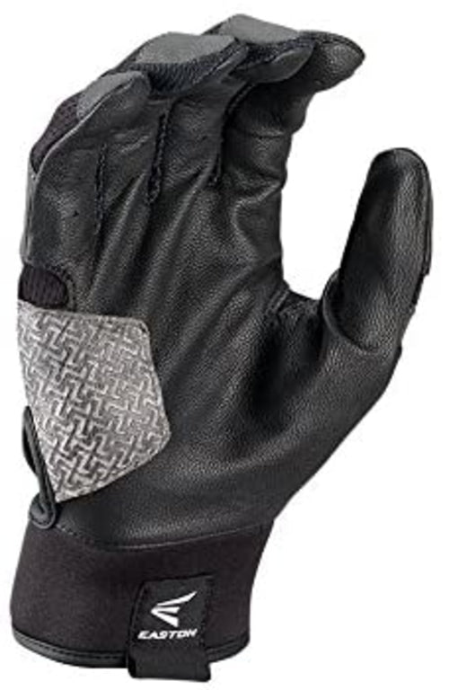 Easton Grind Adult X-Track Palm Batting Gloves, Black