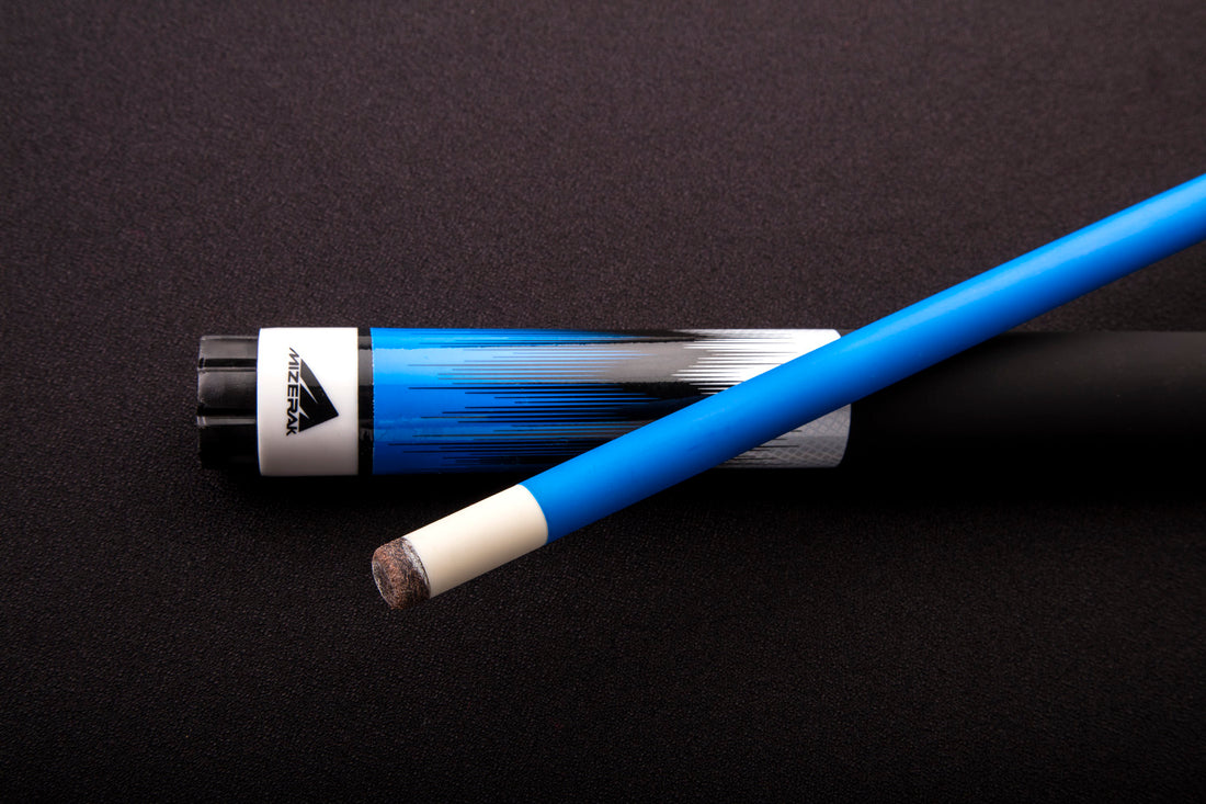 Mizerak 58" Deluxe Composite Neon Fade 2-Piece Billiards Cue - Blue