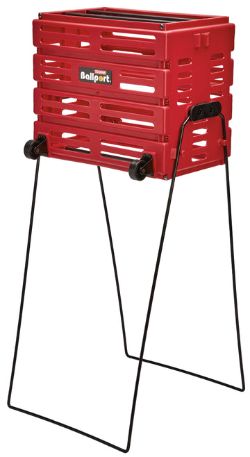 Tourna Ball port Deluxe Tennis Ball Pickup with Wheels - Red