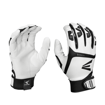 EASTON GAMETIME Batting Gloves, Pair, Youth / Kids, TBall, White / Black