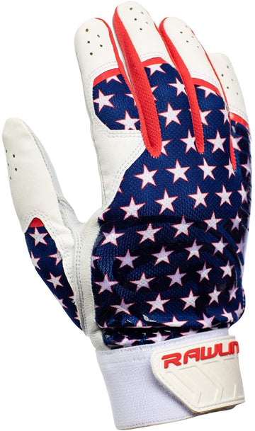 Rawlings X Guardian Baseball 5150 Adult Batting Gloves American Flag Stars & Stripes, Small